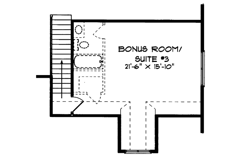 Home Plan - Floor Plan - Upper Floor for Craftsman House Plan #413-897 - 3 bed, 3 bath