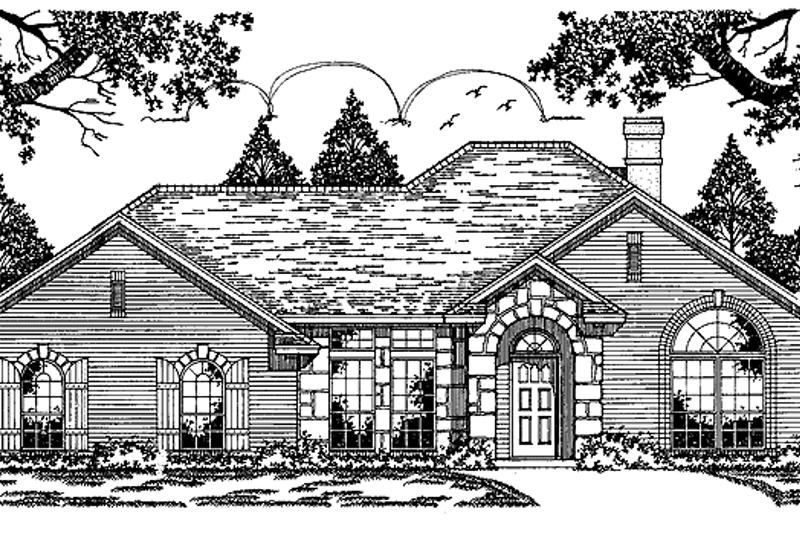 Home Plan - Country Exterior - Front Elevation Plan #42-455