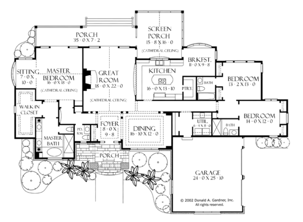 House Plan Design - Craftsman Floor Plan - Main Floor Plan #929-928