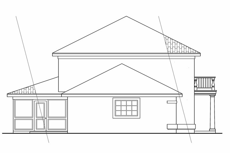 Home Plan - Exterior - Other Elevation for Mediterranean House Plan #124-428 - 3 bed, 2.5 bath