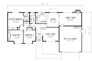 Ranch Style House Plan - 3 Beds 2 Baths 1479 Sq/Ft Plan #1-274 