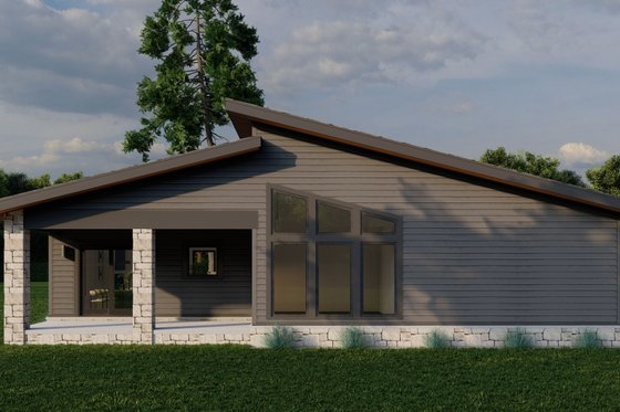 Exterior - Rear Elevation for Farmhouse House Plan #923-442 - 3 bed, 2 bath