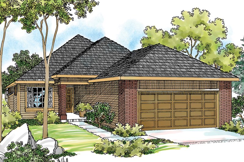 Dream House Plan - Exterior - Front Elevation Plan #124-334