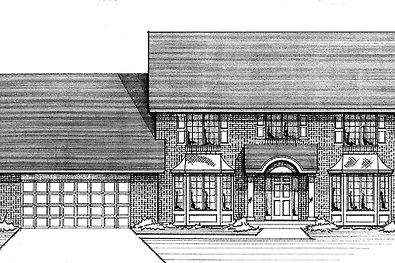 Architectural House Design - Exterior - Front Elevation 3 for Colonial House Plan #51-905 - 4 bed, 2.5 bath