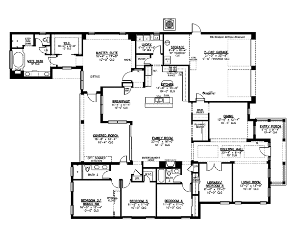 Architectural House Design - Victorian Floor Plan - Main Floor Plan #1019-11