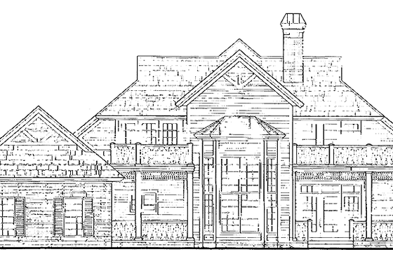 Exterior - Rear Elevation for Victorian House Plan #930-224 - 3 bed, 2.5 bath