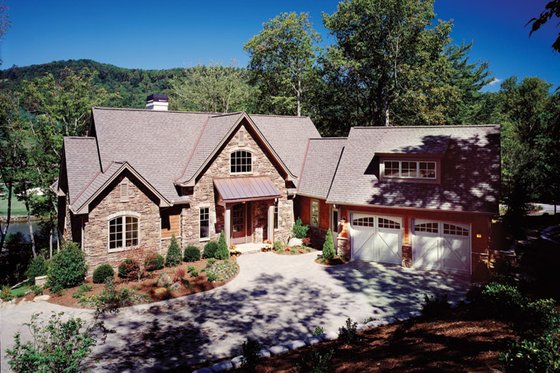 Exterior - Front Elevation 3 for European House Plan #929-899 - 3 bed, 3.5 bath