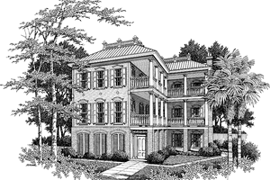 Dream House Plan - Exterior - Front Elevation for Southern House Plan #37-272 - 4 bed, 3.5 bath