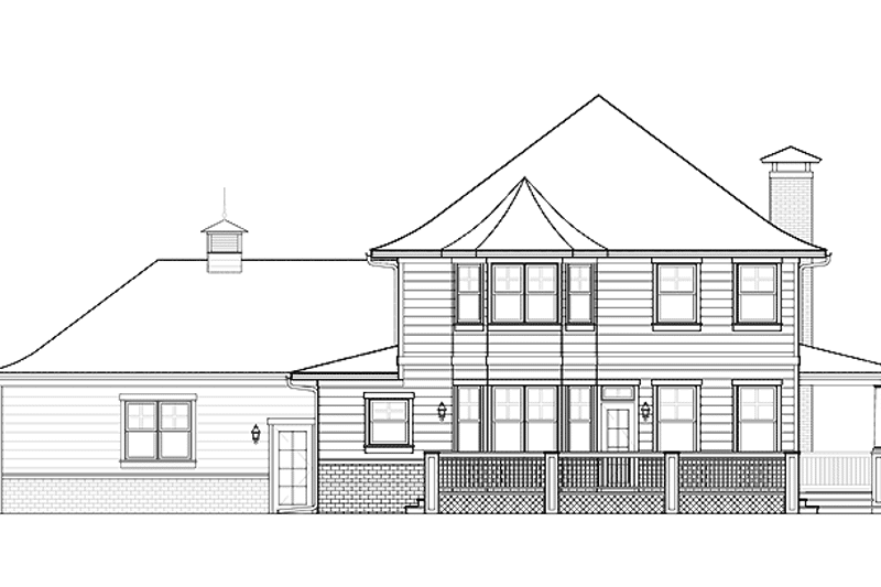 Home Plan - Exterior - Rear Elevation for Traditional House Plan #1042-7 - 3 bed, 2.5 bath