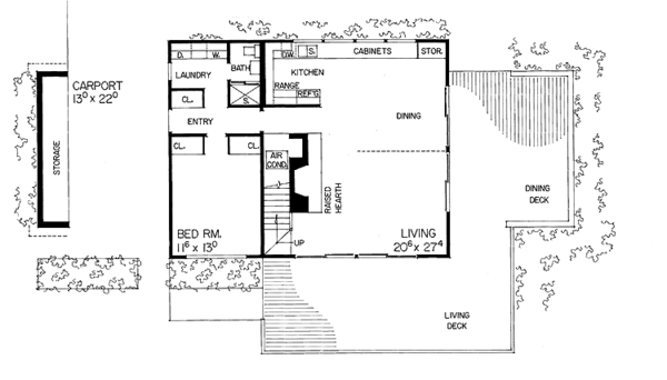 Home Plan - Contemporary Floor Plan - Lower Floor Plan #72-526