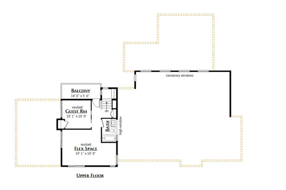 Floor Plan - Upper Floor for Modern House Plan #1099-12 - 3 bed, 3 bath