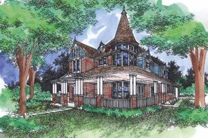 Home Plan - Exterior - Front Elevation for Victorian House Plan #320-919 - 5 bed, 4.5 bath