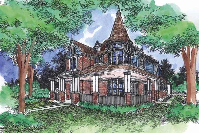 Dream House Plan - Victorian Exterior - Front Elevation Plan #320-919