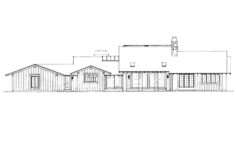 Dream House Plan - Exterior - Rear Elevation for Contemporary House Plan #72-764 - 4 bed, 2 bath