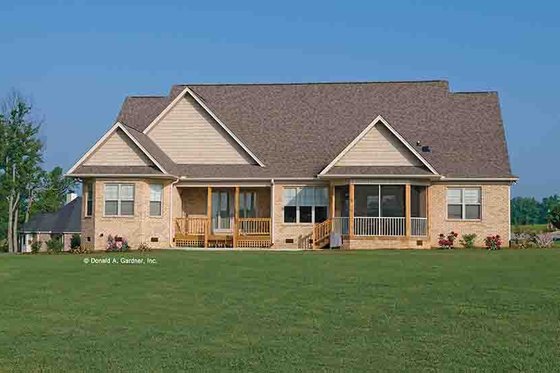 Exterior - Rear Elevation for Craftsman House Plan #929-905 - 4 bed, 4 bath