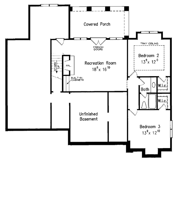 House Plan Design - Craftsman Floor Plan - Lower Floor Plan #927-917