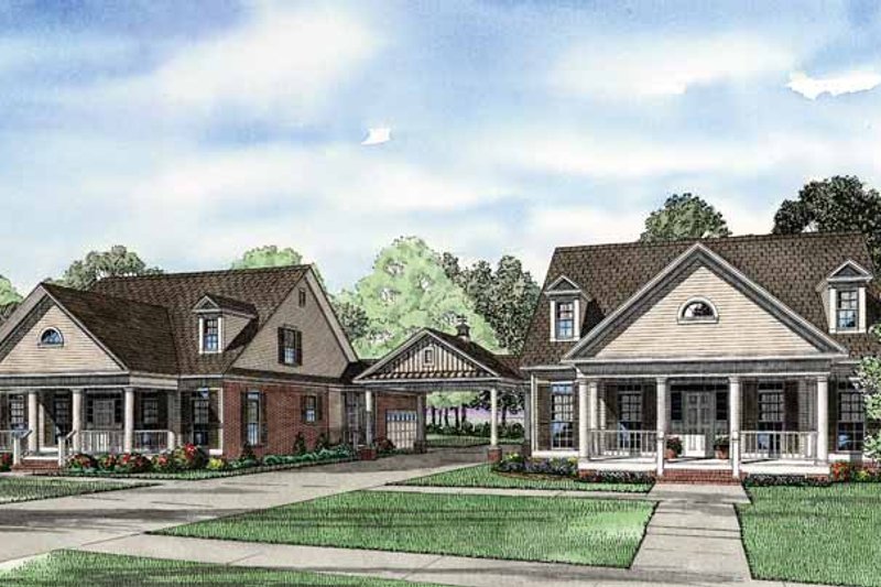 Architectural House Design - Country Exterior - Front Elevation Plan #17-2820