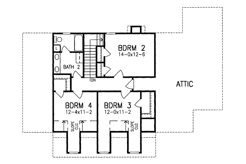 Home Plan - Floor Plan - Upper Floor for Country House Plan #952-222 - 4 bed, 2.5 bath