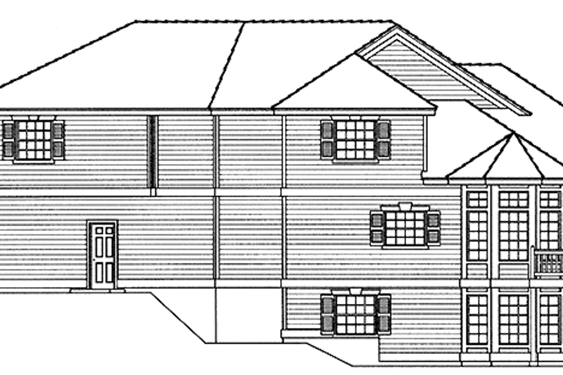 Dream House Plan - Exterior - Rear Elevation for Traditional House Plan #1037-13 - 3 bed, 2.5 bath