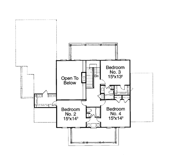 Dream House Plan - Classical Floor Plan - Upper Floor Plan #429-186