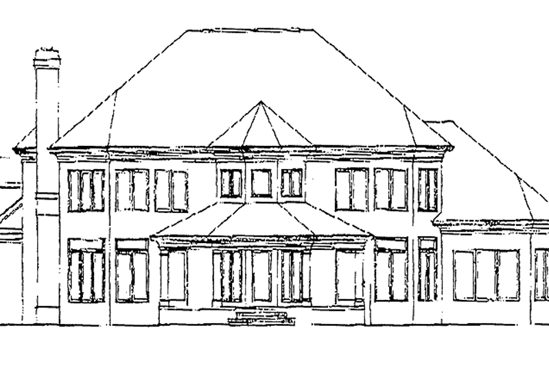 Dream House Plan - Exterior - Rear Elevation for Mediterranean House Plan #453-126 - 4 bed, 3.5 bath
