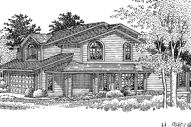 Home Plan - Country Exterior - Front Elevation Plan #320-1191