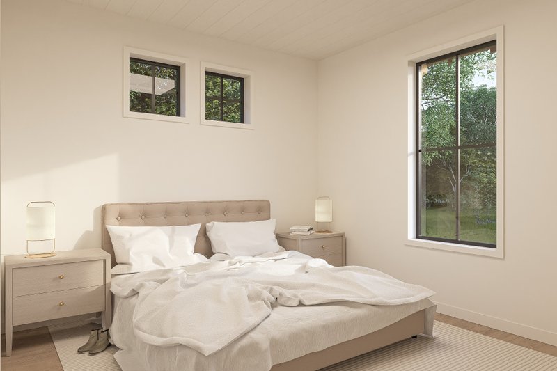 Home Plan - Interior - Master Bedroom for Cabin House Plan #1114-2 - 2 bed, 2 bath