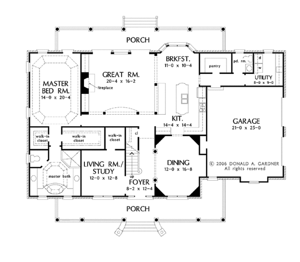 Home Plan - Country Floor Plan - Main Floor Plan #929-886
