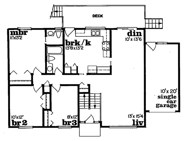 Home Plan - Contemporary Floor Plan - Main Floor Plan #47-663