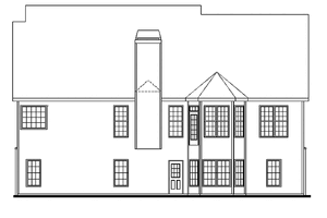 Exterior - Rear Elevation for Colonial House Plan #927-837 - 4 bed, 3 bath