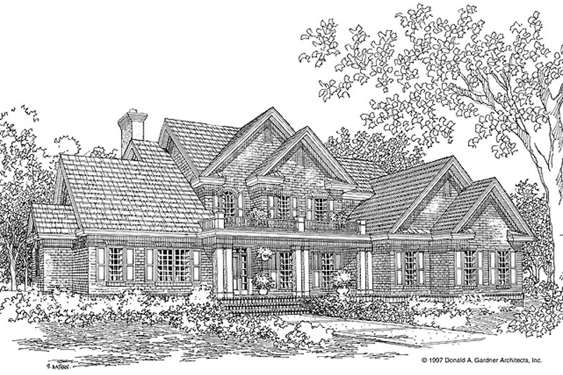 Architectural House Design - Exterior - Front Elevation 3 for Traditional House Plan #929-472 - 4 bed, 3 bath