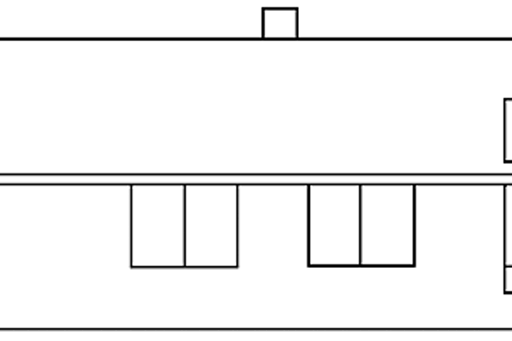 Exterior - Rear Elevation for Country House Plan #60-989 - 3 bed, 2 bath