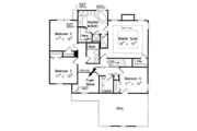 Colonial Style House Plan - 4 Beds 2.5 Baths 2096 Sq/Ft Plan #927-227 