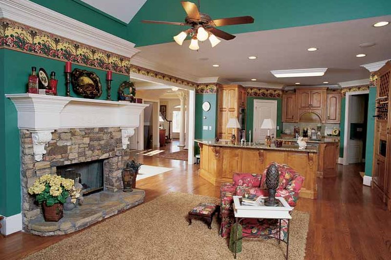 Dream House Plan - Interior - Family Room for Colonial House Plan #54-184 - 4 bed, 4.5 bath