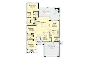 Floor Plan - Main Floor for Mediterranean House Plan #930-493 - 4 bed, 2 bath