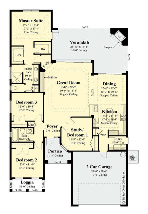 House Blueprint - Mediterranean Floor Plan - Main Floor Plan #930-493