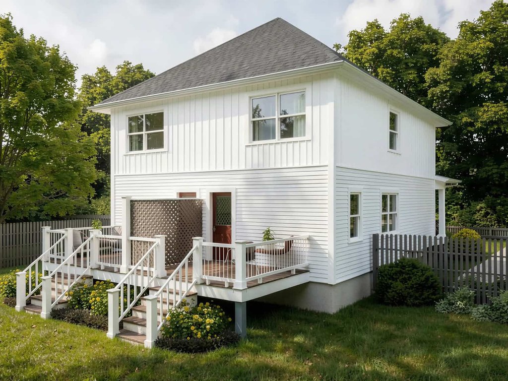 Exterior - Rear Elevation 1 for Farmhouse House Plan #79-276 - 4 bed, 2.5 bath