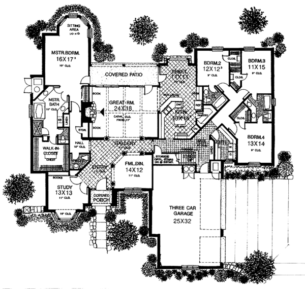 Dream House Plan - Country Floor Plan - Main Floor Plan #310-1145