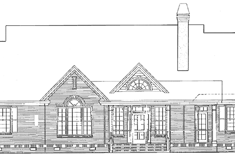 Home Plan - Exterior - Rear Elevation for Country House Plan #929-477 - 4 bed, 2.5 bath