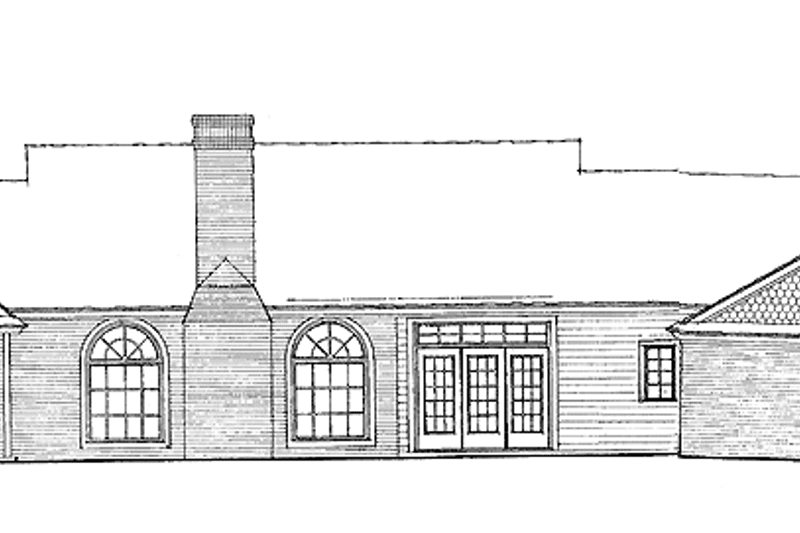 Home Plan - Exterior - Rear Elevation for Victorian House Plan #310-1113 - 3 bed, 2.5 bath