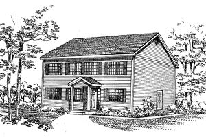 Colonial Exterior - Front Elevation Plan #72-1026