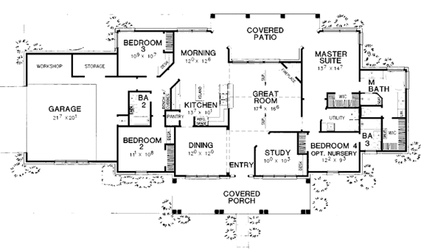 Dream House Plan - Country Floor Plan - Main Floor Plan #472-151