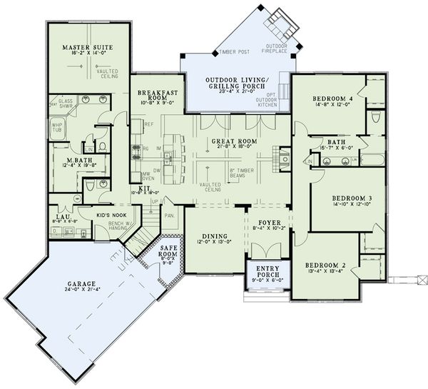 European Floor Plan - Main Floor Plan #17-2523