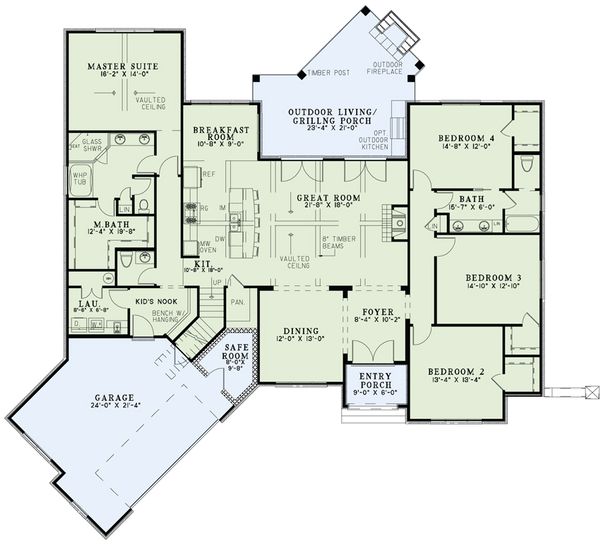 Home Plan - European Floor Plan - Main Floor Plan #17-2523