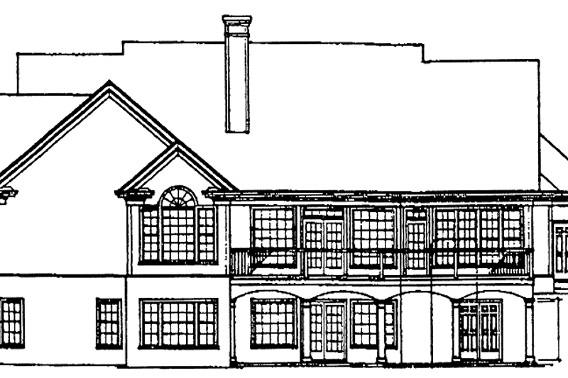 Home Plan - Exterior - Rear Elevation for Country House Plan #429-87 - 3 bed, 2.5 bath