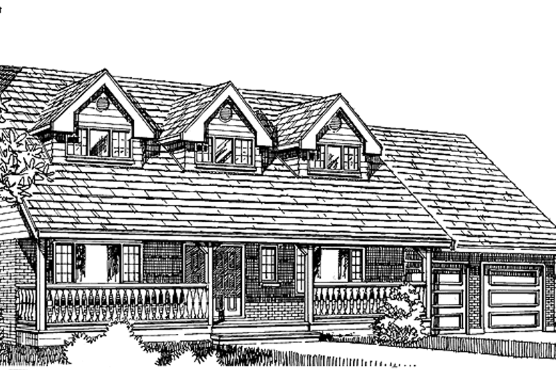 Dream House Plan - Country Exterior - Front Elevation Plan #47-685