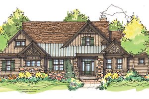 Exterior - Front Elevation 3 for Craftsman House Plan #929-934 - 3 bed, 3 bath