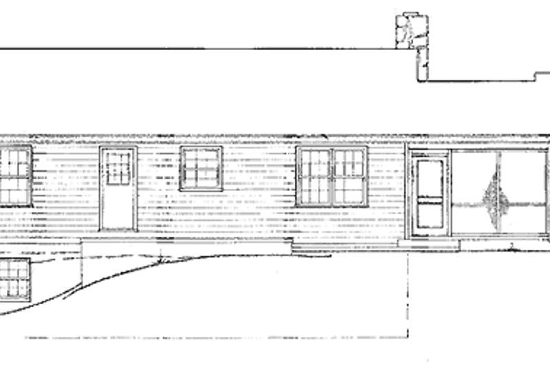 Dream House Plan - Exterior - Rear Elevation for Ranch House Plan #10-270 - 3 bed, 2 bath