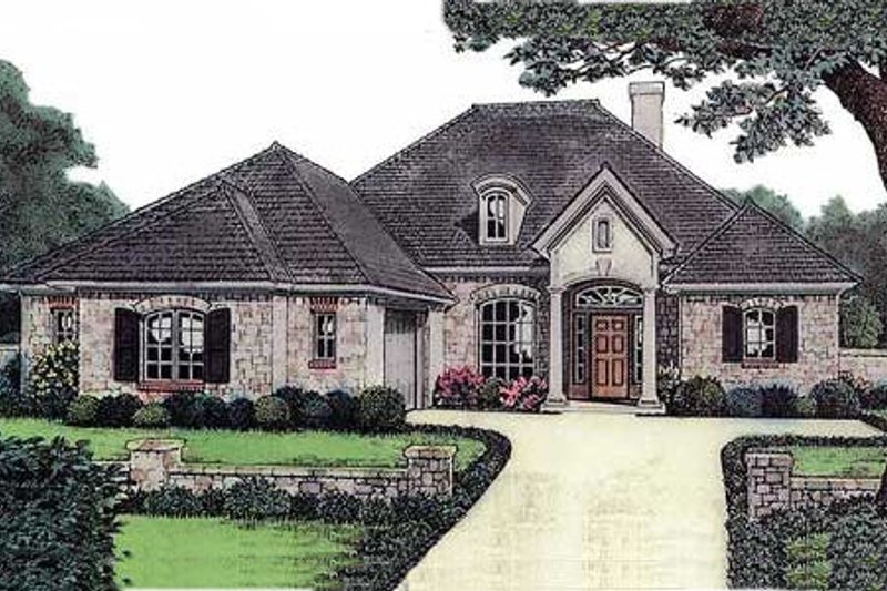 House Plan Design - European Exterior - Front Elevation Plan #310-576