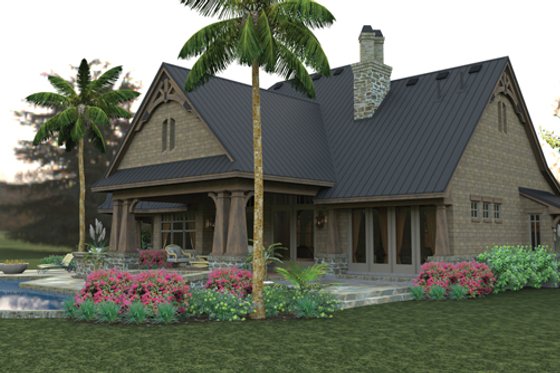 Exterior - Rear Elevation 2 for Craftsman House Plan #120-246 - 3 bed, 2 bath